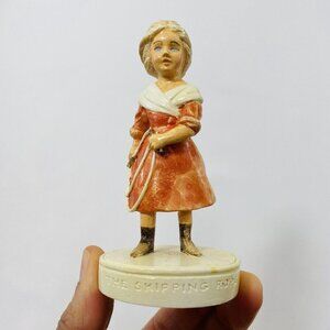 Vintage Sebastian Miniatures Figurine Mini Girl Skipping Rope Jumping Play Kid